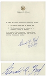 Gerald Ford Manuscript Signed Regarding the Warren Commission -- ...I endorsed those conclusions in 1964 and fully agree now as the sole surviving Commission member...